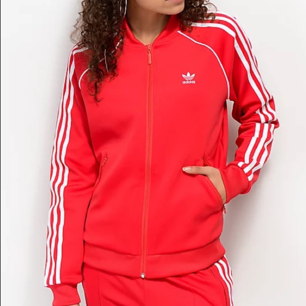 Red Adidas Track Jacket